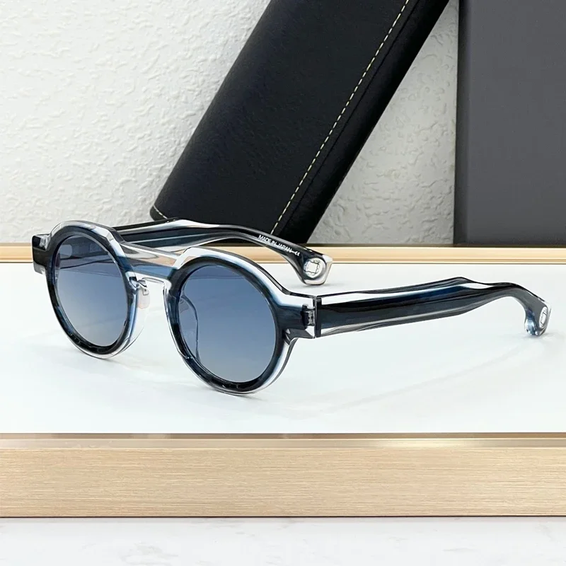 

Высококачественные винтажные круглые солнцезащитные очки из ацетата для мужчин и женщин, оправа для очков в японском стиле, дизайнерские очки для вождения и путешествий