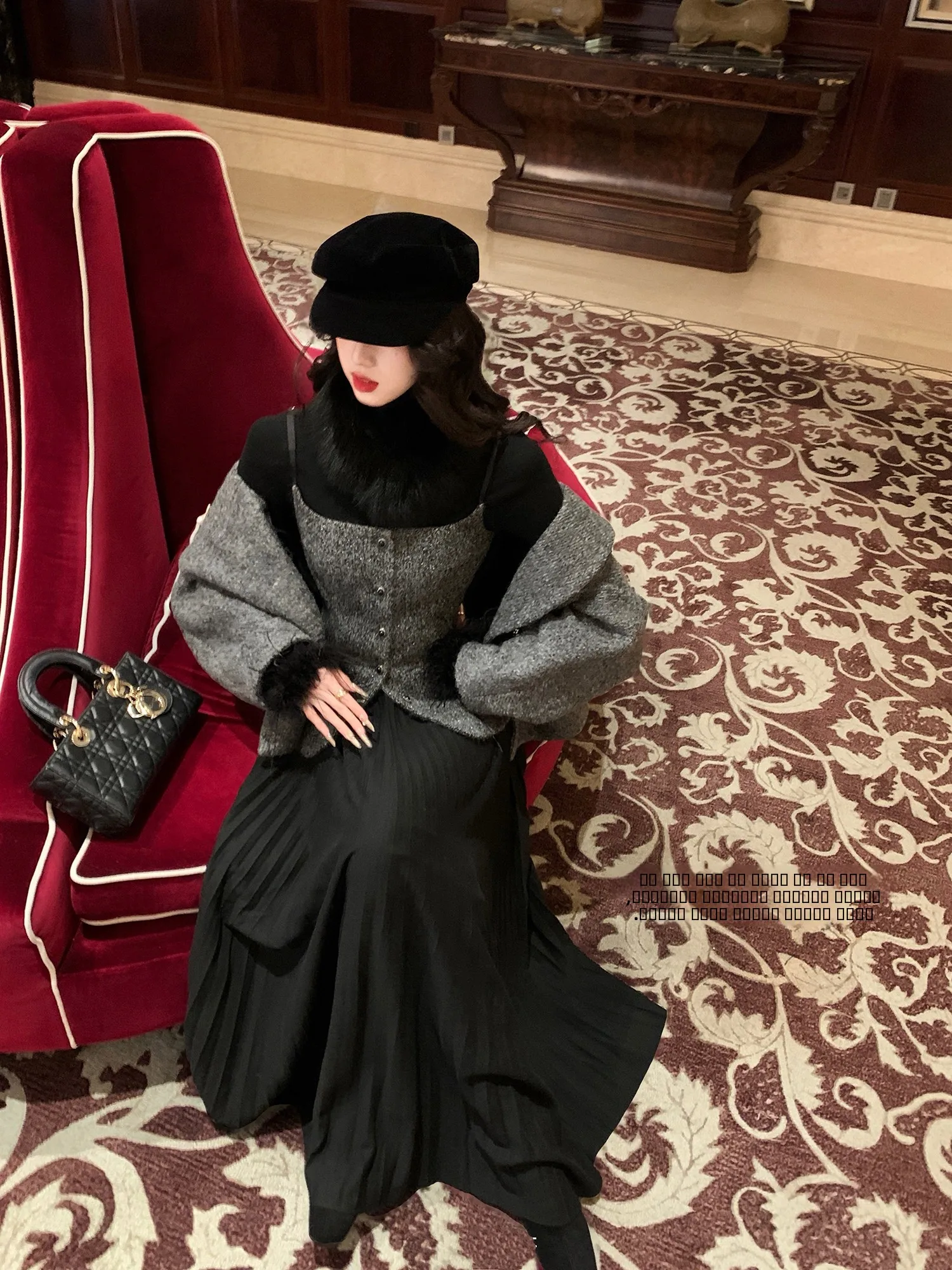 

Новый осенне-зимний комплект из двух предметов: шерстяное пальто и свободный костюм с длинными рукавами для студенток художественной школы Eees Paris, для повседневной носки