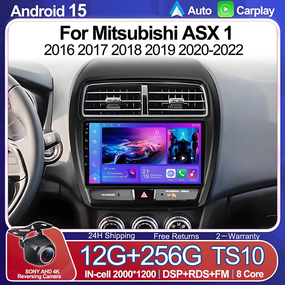 

Carplay Auto For Mitsubishi ASX 1 2016 2017 2018 2019 2020-2022 Android 15 Car Stereo Multimedia Video Player DSP GPS Head Unit