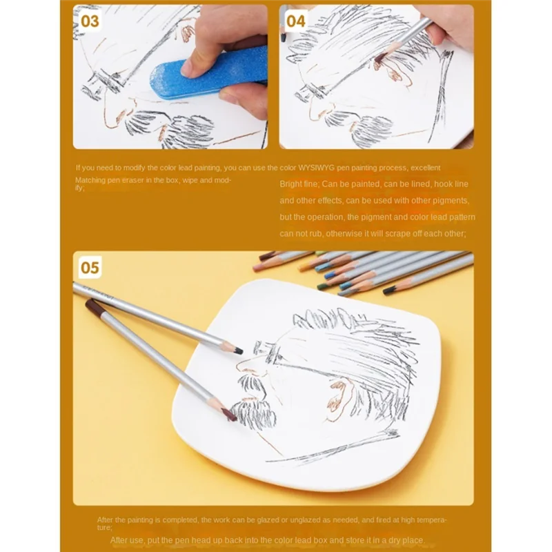 

Pottery Underglaze Color Pencil 10 Colors Painted Pencils Under The Glaze DIY Painting Coloring Tool