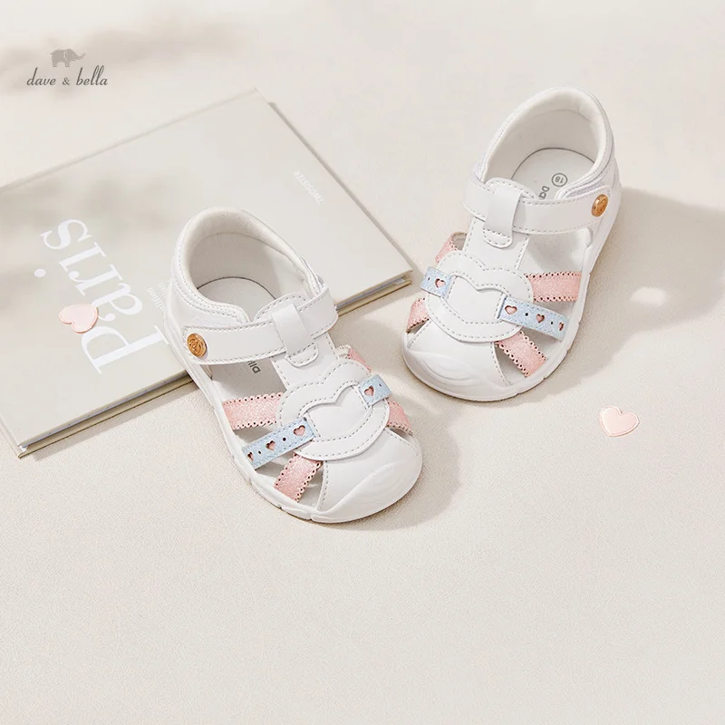 Dave Bella 2024 New Baby Summer Sandal Casual Boy Girl Toddler Rubber Sole Baby Sandals 0-18M Newborn Shoes DB2248695