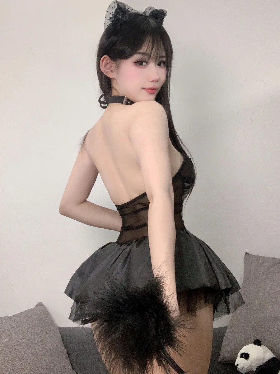 مثير بو ort تنورة الشيطان تأثيري loween الاسمية مجموعة صغيرة الشيطان لطيف فتاة orm قطعتين دعوى للنساء Faion