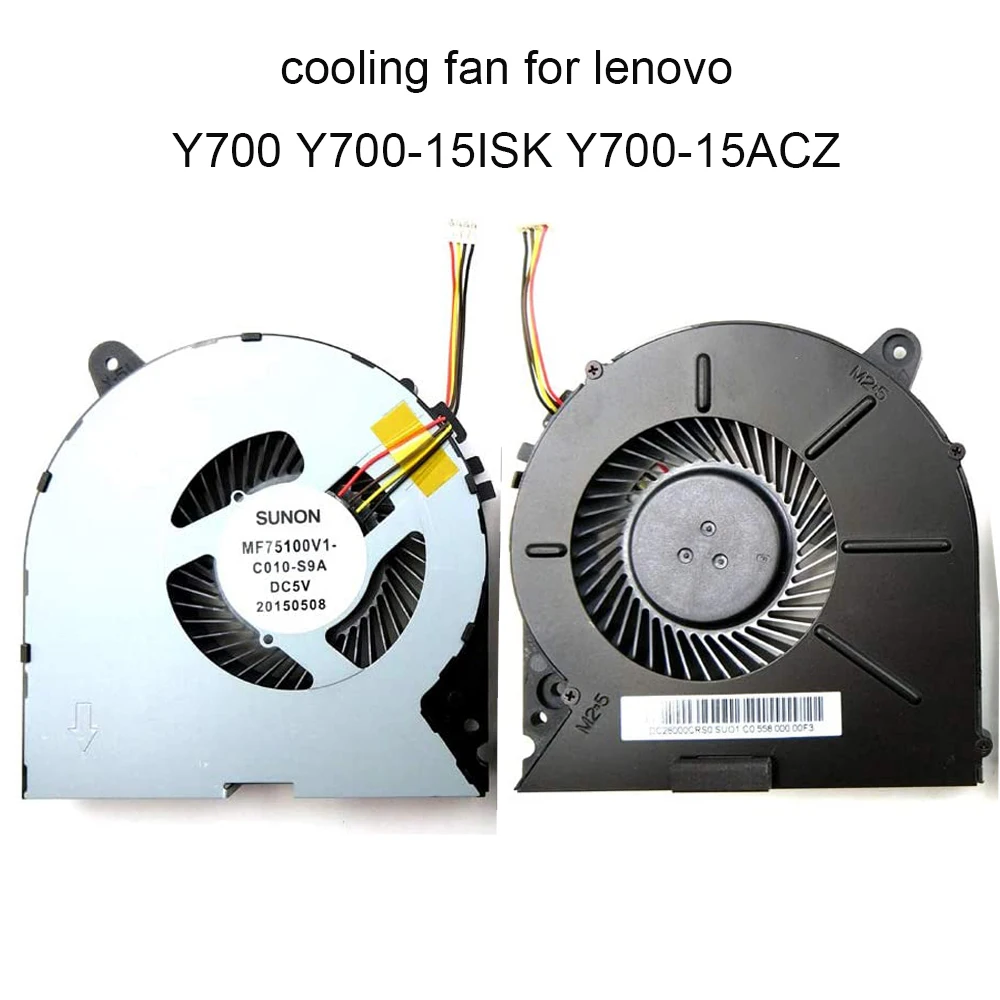 

Laptops CPU Cooling Fan for Lenovo Ideapad Y700-15ISK Y700-15ACZ Y700 ISE Computer Fans Cooler 5F10K25525 MF75100V1 C010 S9A New