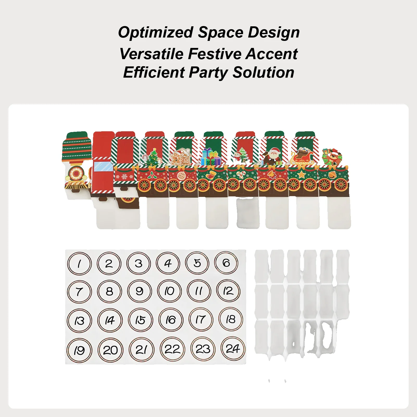 

Маленькие рождественские подарочные коробки, 24 шт., органайзер в форме поезда с несколькими отделениями, рождественский маленький органайзер для хранения конфет для детей, друзей, дома