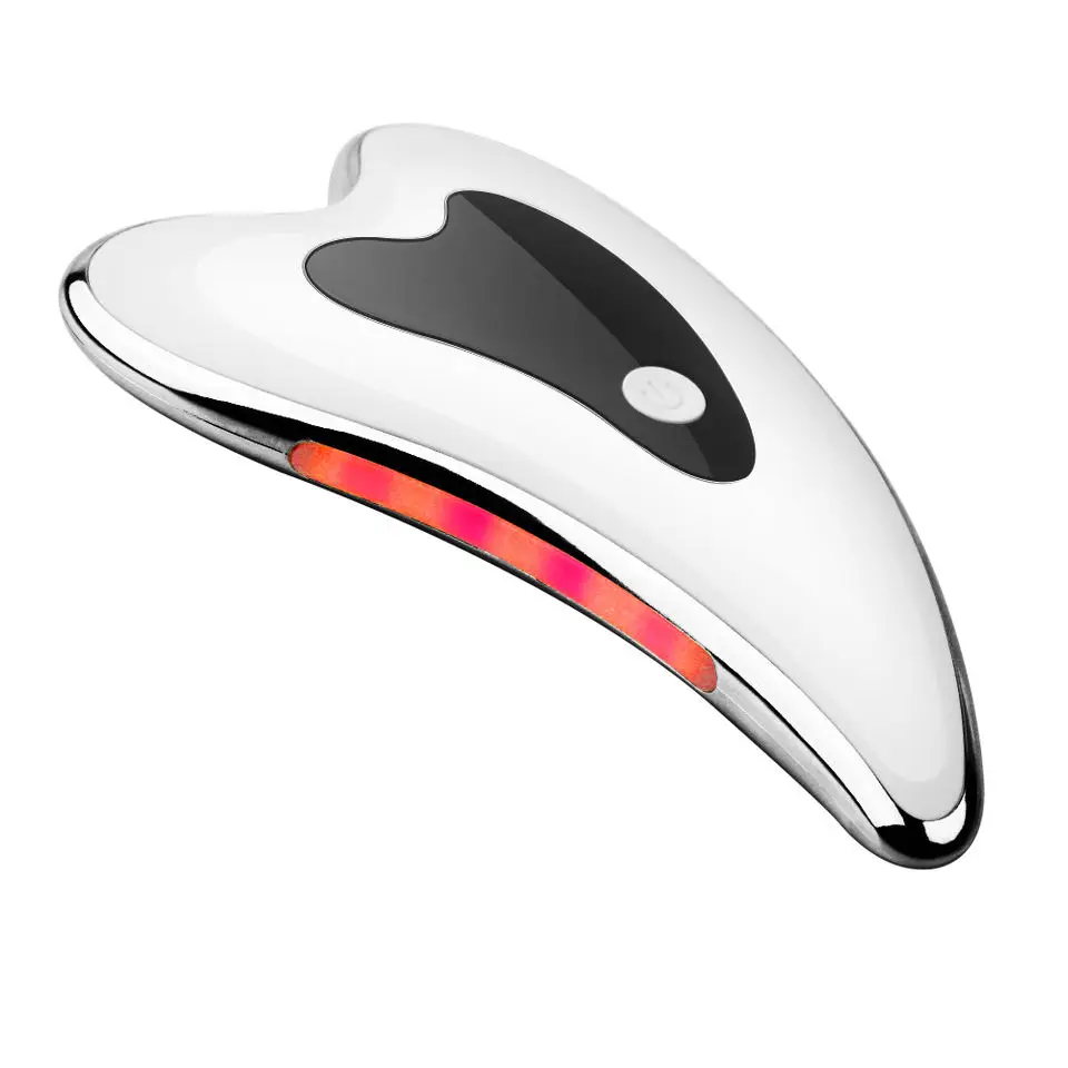 Biblioteca intelligente Gua Sha Microcorrente Vibrazione Massaggiatore viso Rughe Face Lift Guasha Strumento viso Dispositivo elettrico Gua Sha