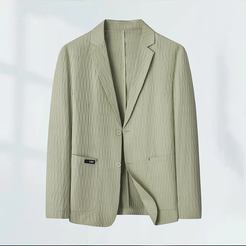 

2026 New Men's Casual Single Suit Jacket Spring Summer Thin Solid Color Sun Protection Business Daily Wear Blazer
