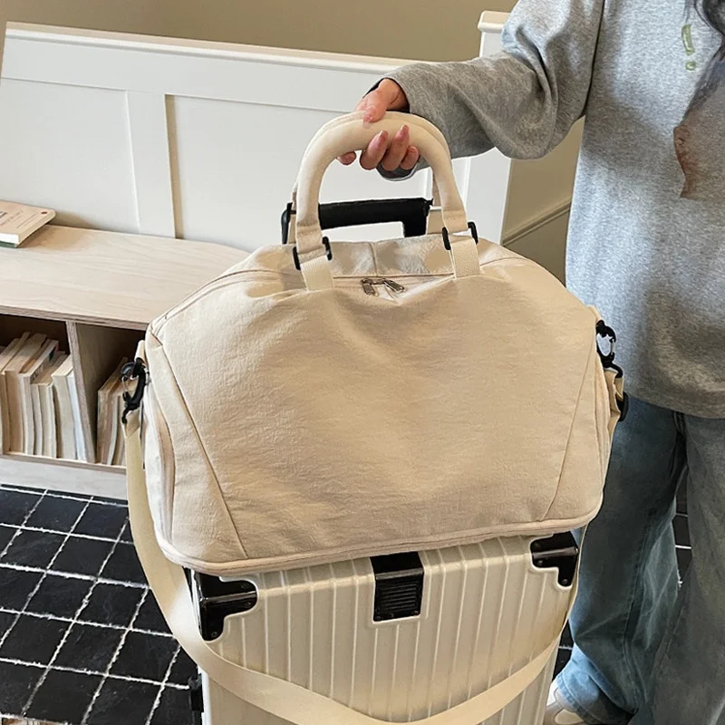 large-capacity-fashion-short-trip-handheld-travel-bag-lightweight-luggage-bag-fitness-sports-satchel-expandable-crossbody-bag