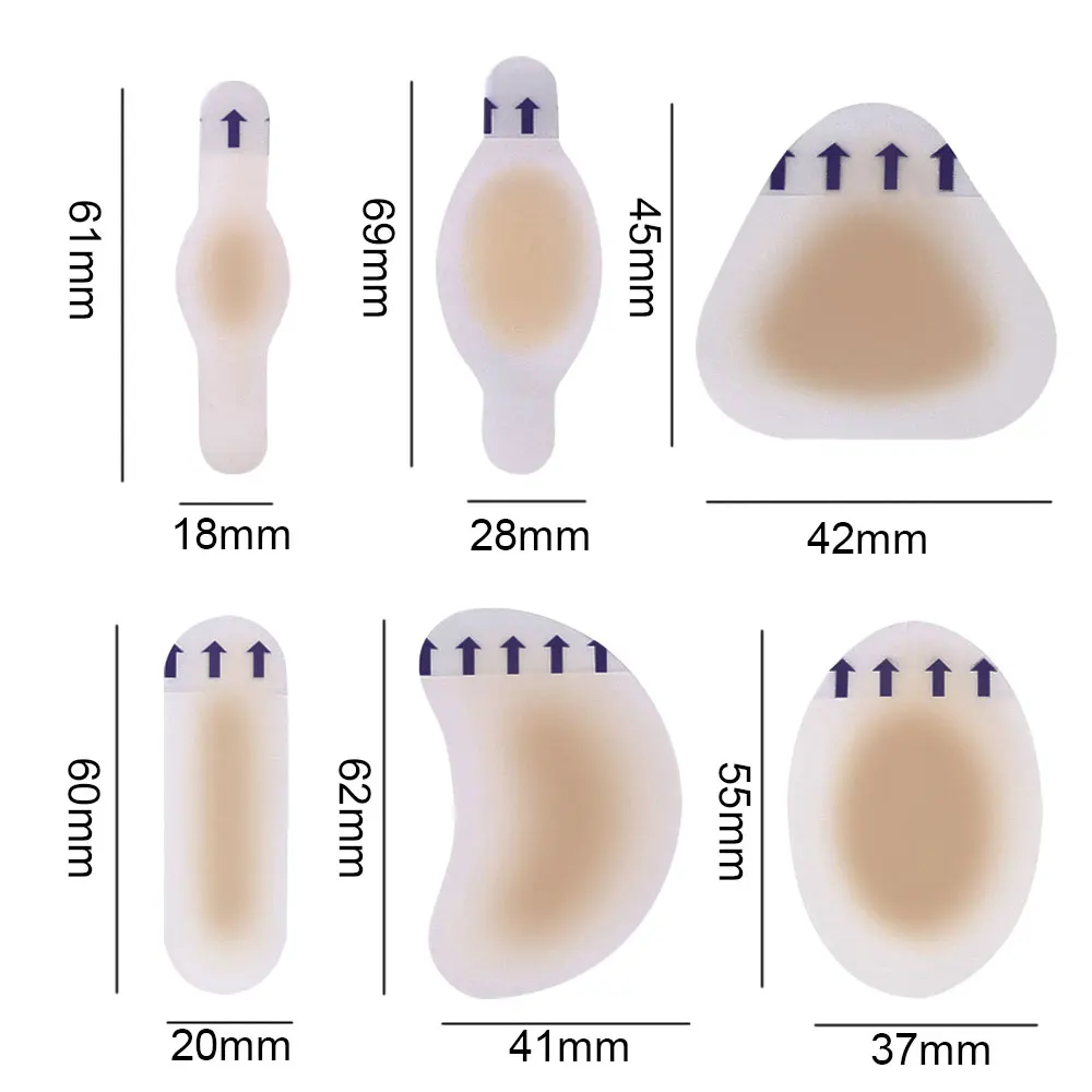 10 قطعة ملصقات أحذية هلام منصات الغروانية المائية الناعمة الإغاثة الألم بثور الأورام الذرة النسيج الاحتكاك ضغط كعب الألم التصحيح