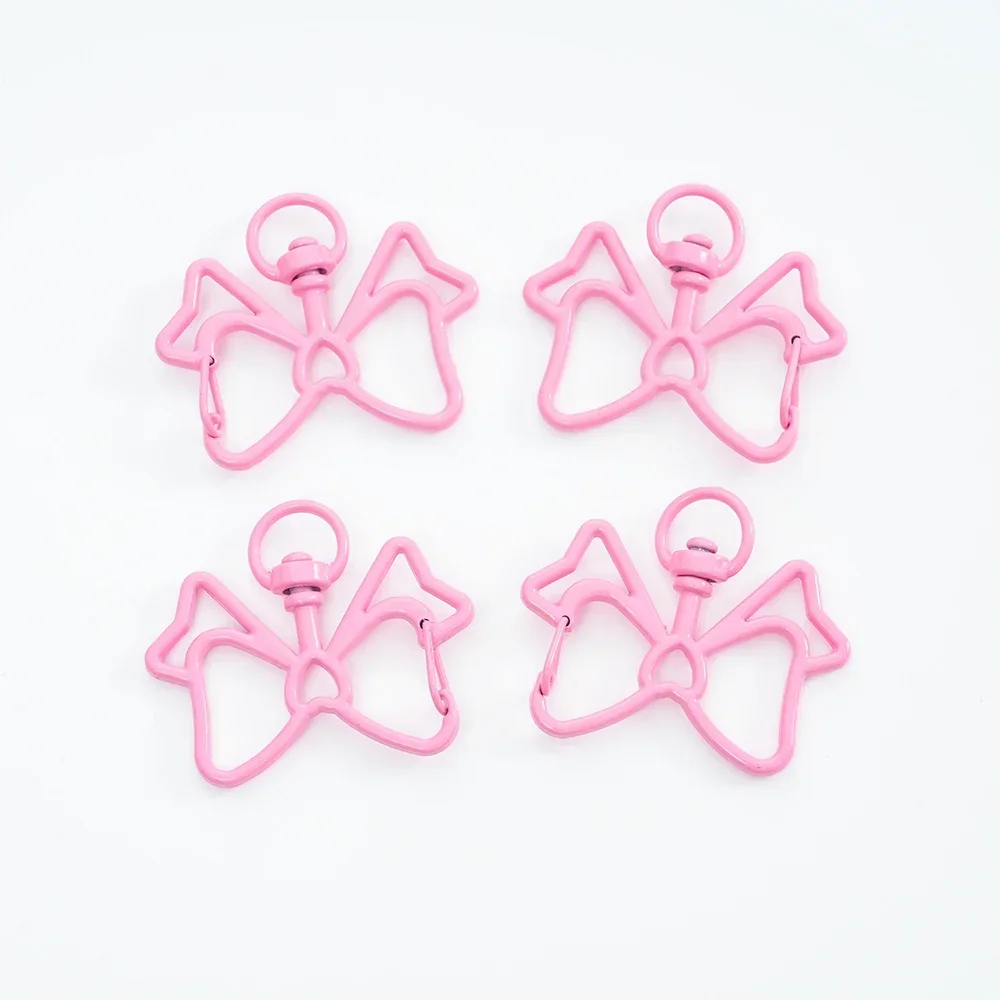 32X39mm Bowknot Lanyard Snap Hooks Keychain Lobster Claw Clasps Key Ring Key Chain For DIY Jewelry Making Accessories
