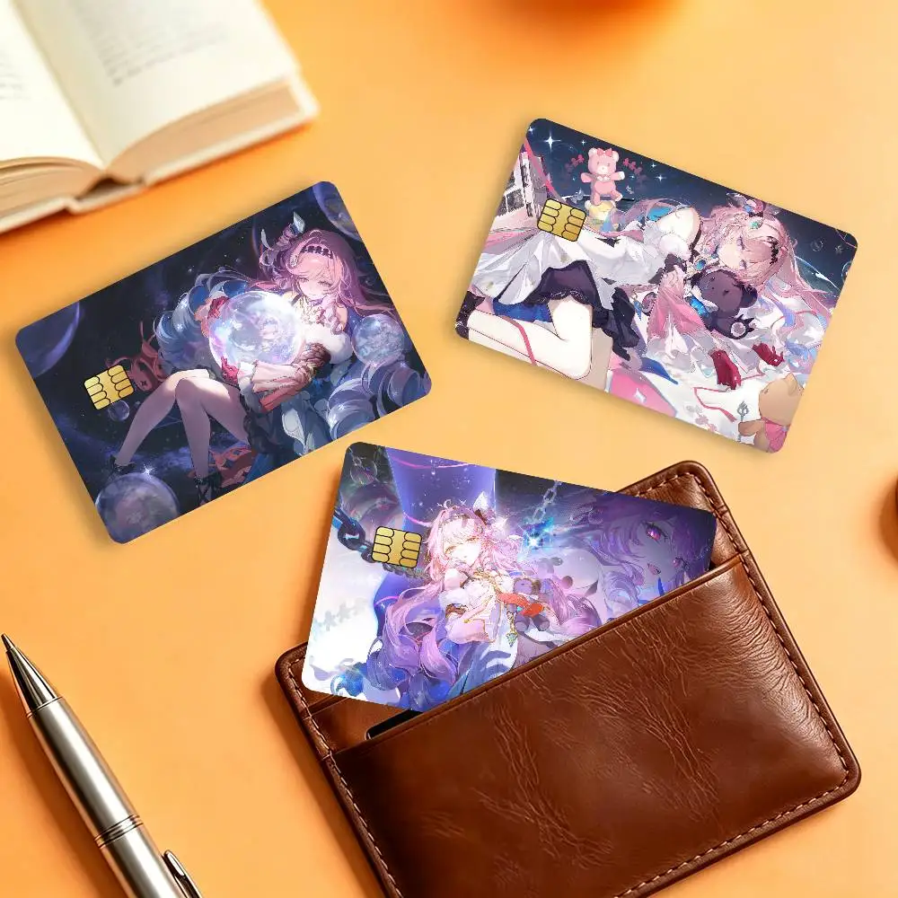 Game Wuthering Waves Denia Matte Card Stickers For Credit Cards Debit Cards And Transit Cards 4Pcs