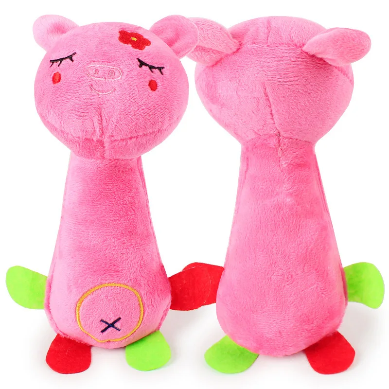 Cute Plush Toy Sound Toy Stuffed Squeaky Animal Squeak Dog Toy Cleaning Tooth Dog Chew Rope Toys