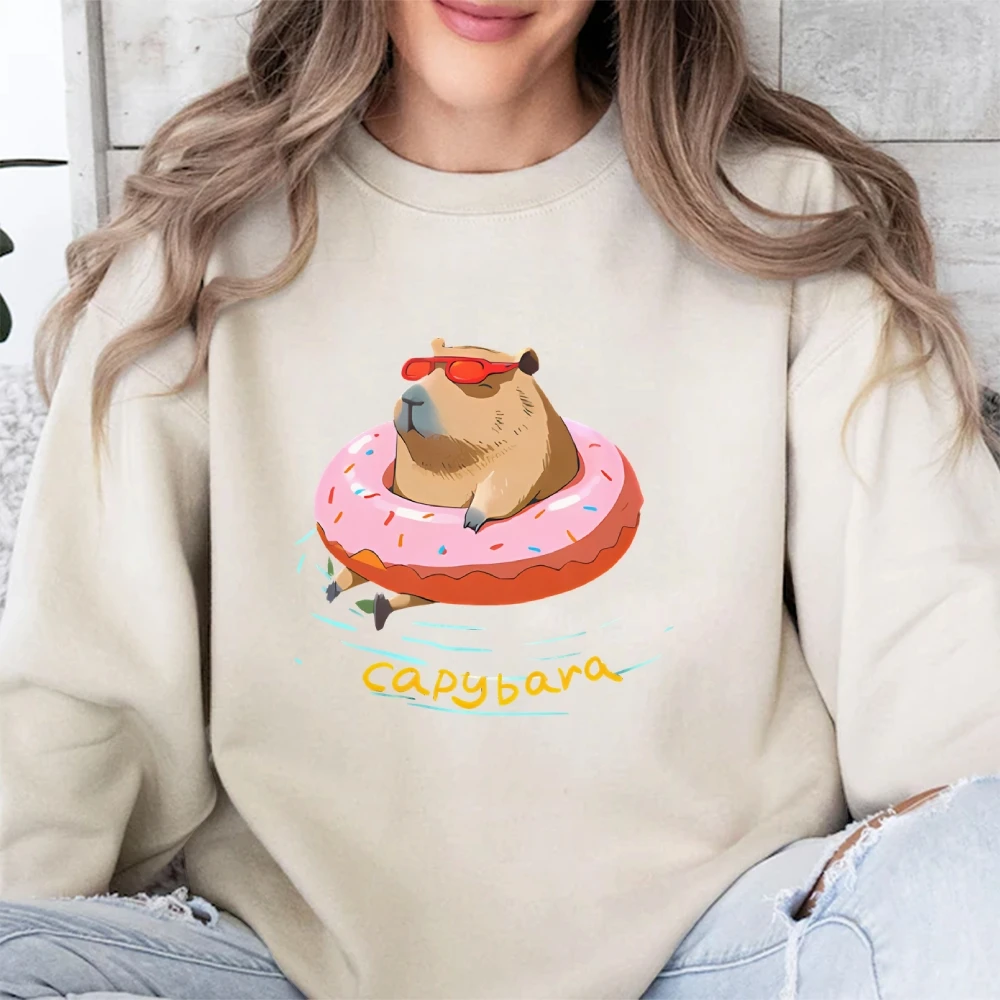 Casual Women Sweater Hoodie Cute Cartoon Graphic Printing High Quality Cotton Soft Shoulder Loose New Sweatshirt