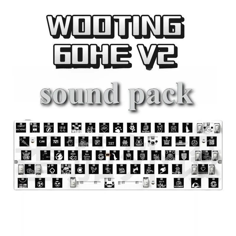 WOODING 60HE V2 Keyboard Module Sound Package Custom Inoue Poron Sandwich Cotton ANSI ISO Layout Mechanical Keyboard Accessories
