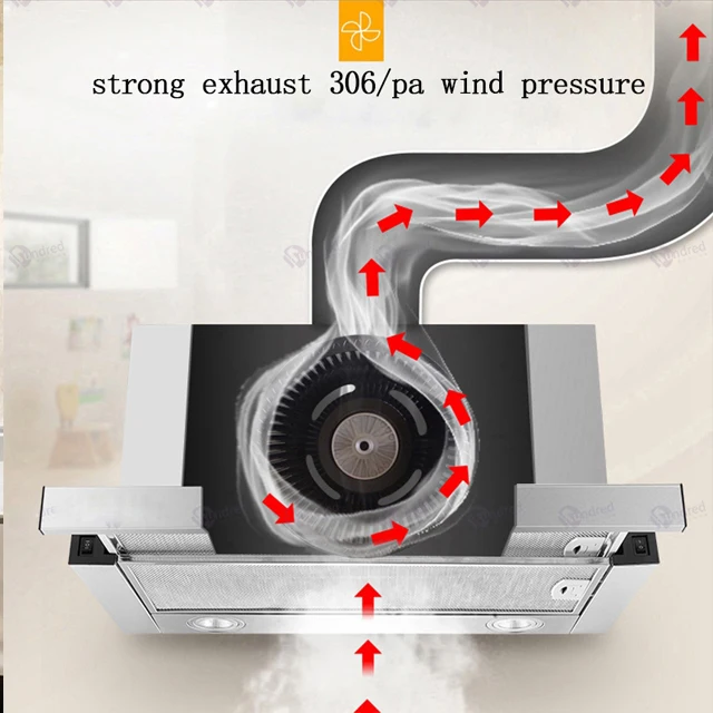 2025 تصميم إيطالي ممتاز 60 سم تحت شفاط المطبخ - شفاط طباخ المدخنة بأسطوانة من الفولاذ المقاوم للصدأ