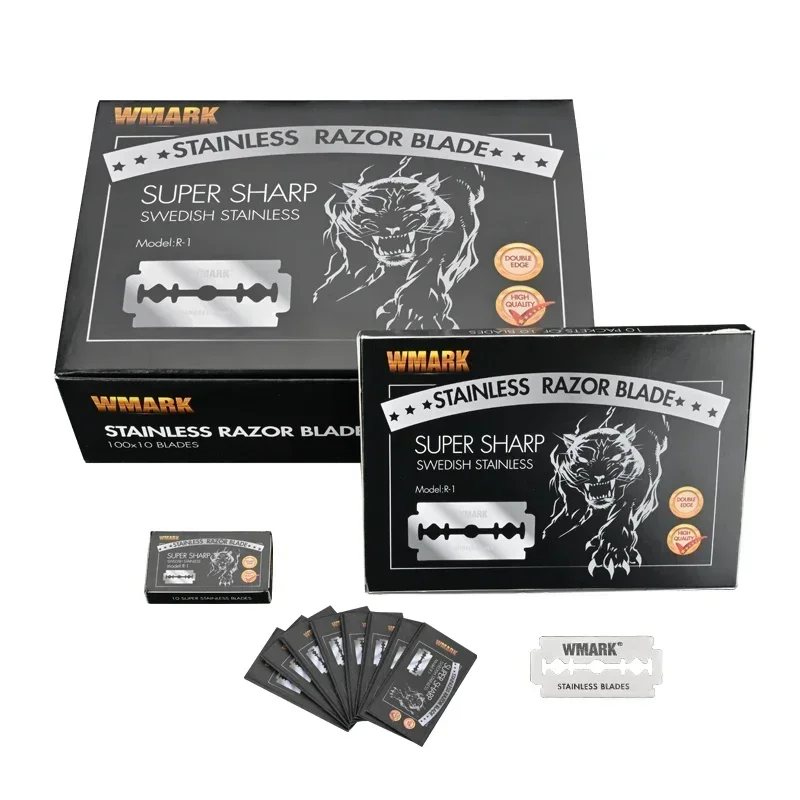 NEW WMARK Double-sided Razor Blade Stainless Steel Men Shaving Shaver Manual Shaving Tool