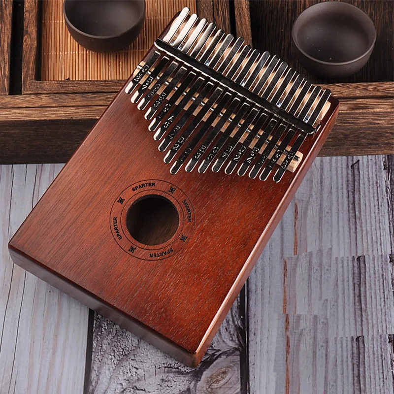 High Quality Kalimba Thumb Piano Mahogany Wood 17 Keys Musical Instruments with Learning Book Mbira Body Christmas Gift Piano