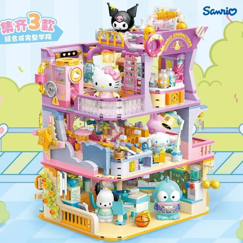 

Sanrio Family College Series Building Blocks Afternoon Classroom Assembly Model Hellokitty Cinnamoroll Kuromi Ornament Toy Gift