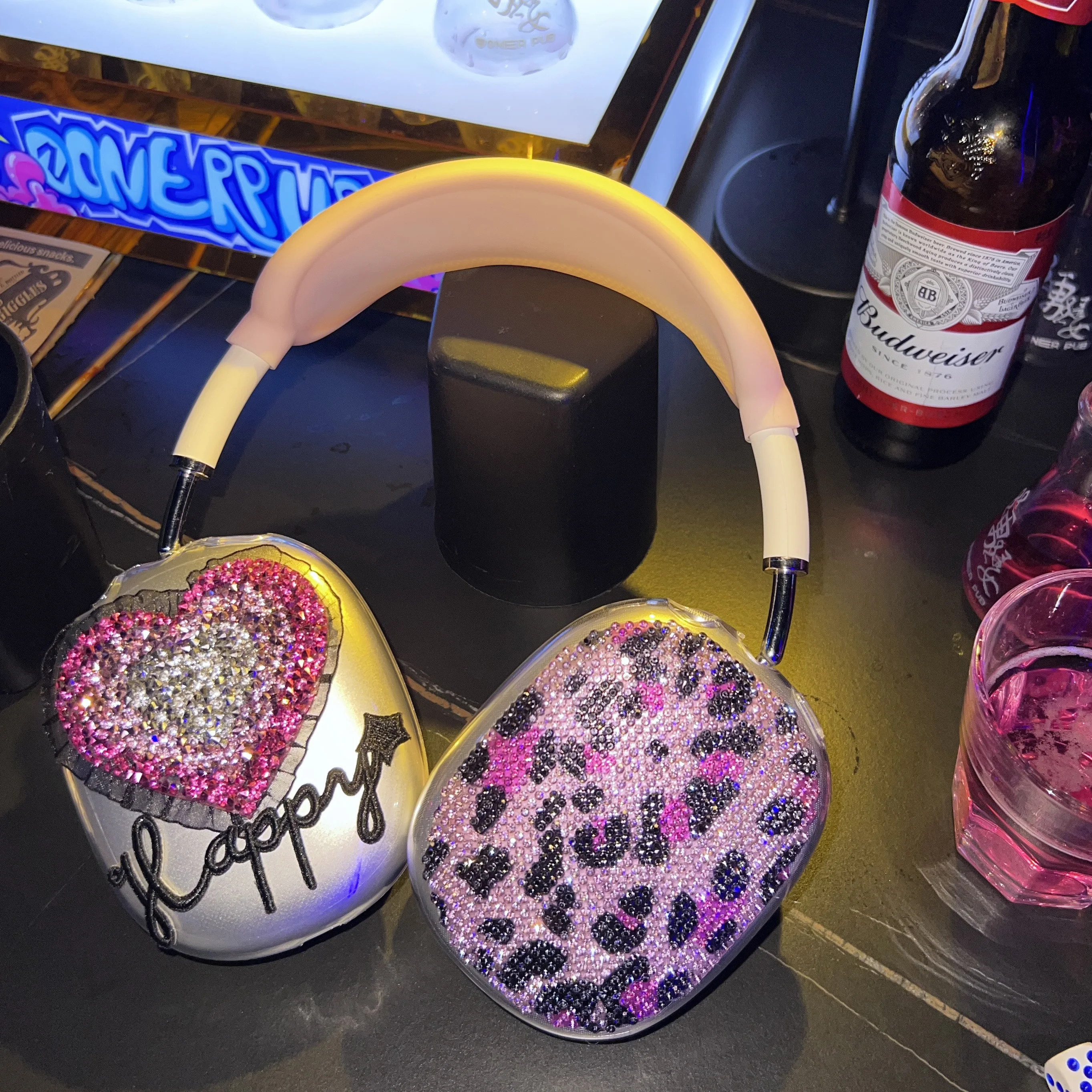 

Suitable for Apple headphone silicone transparent soft earphone case AirpodsMax2 protective cas diamond