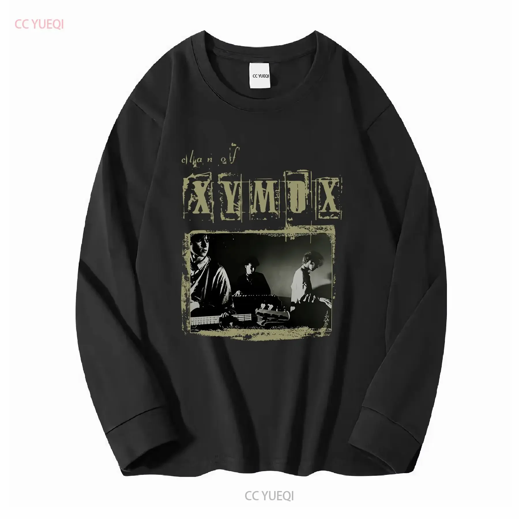 Clan of Xymox Darkwave New Wave T Shirt Sz M Band Goth 4AD long or short sleeves vintage Washed Top For Everyday Wear Stretched