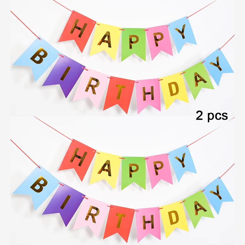 Alles Gute zum Geburtstag Luftschlangen Heißprägen Schwalbenschwanz Pull Flagge Wohnzimmer Garten Mall Café Kinder Geburtstag Party Dekoration Banner
