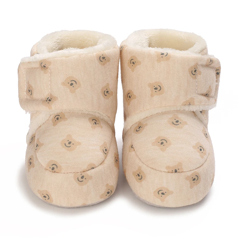 Winter-Baumwollschuhe für Neugeborene 0-1 Jahr Alte Jungen und Mädchen Baby Cartoon Teddybär mit Plüsch Warme Laufstiefel – Detail 12
