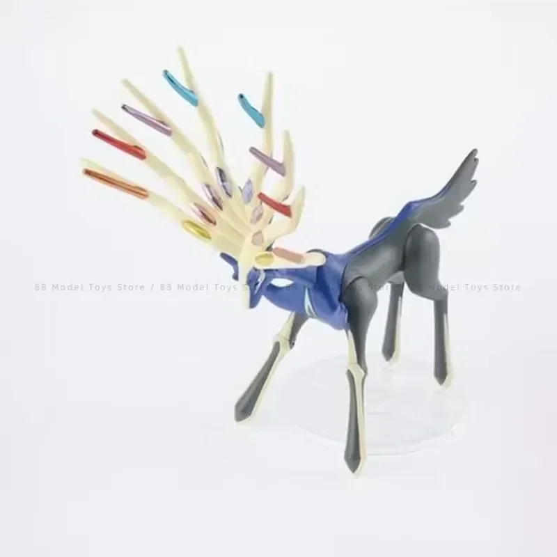 متوفر في المخزون شخصيات بوكيمون بانداي الأصلية Xerneas أنيمي عمل الشكل تجميع بسيط تحصيل نموذج الحلي نموذج اللعب الهدايا