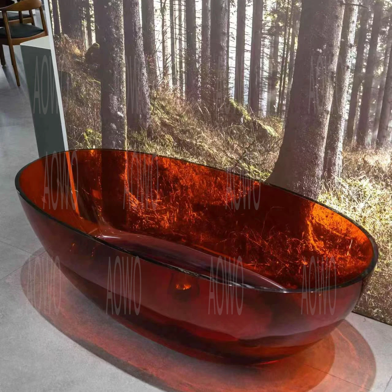 

Transparent Bathtub Red Color Glass Tub Yacuzzi Whirlpool Tubs Resin Fiber Spa Bathtubs Custom Resin Bathtub