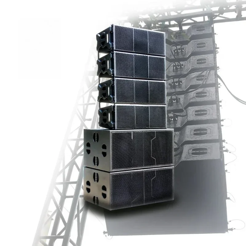 Passive outdoor/indoor sound system Audio line array speakers with active subwoofer and built-in amplifier Live music party