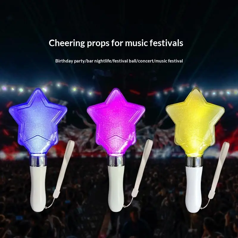 New Star Heart Lightstick Glow Stick Mini Lightsticks Concert Light Stick Support Rods For Concerts Fans Gifts