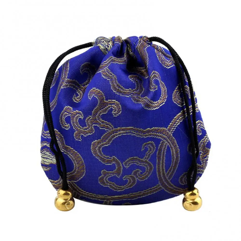 

11cm Luck Bag Chinese Embroidery Cloud Pattern Sachet Lucky Bag Beads Drawstring Jewelry Storage Pouch Cookie Candy Gift Bags