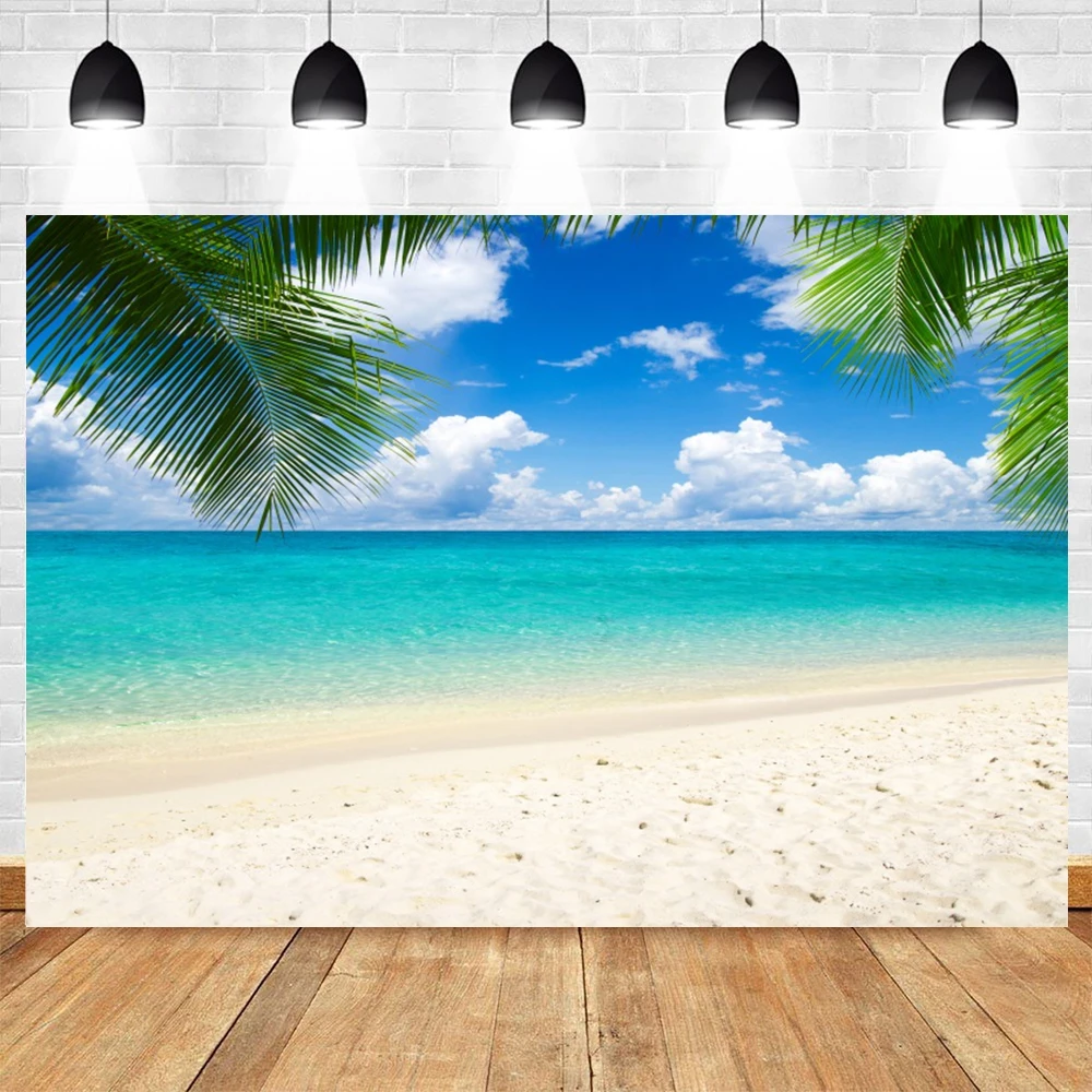 Seaside Photography Backdrop Beach Waves Landscape  Photocall Baby Shower Birthday Portrait Photographic Background Photo Studio