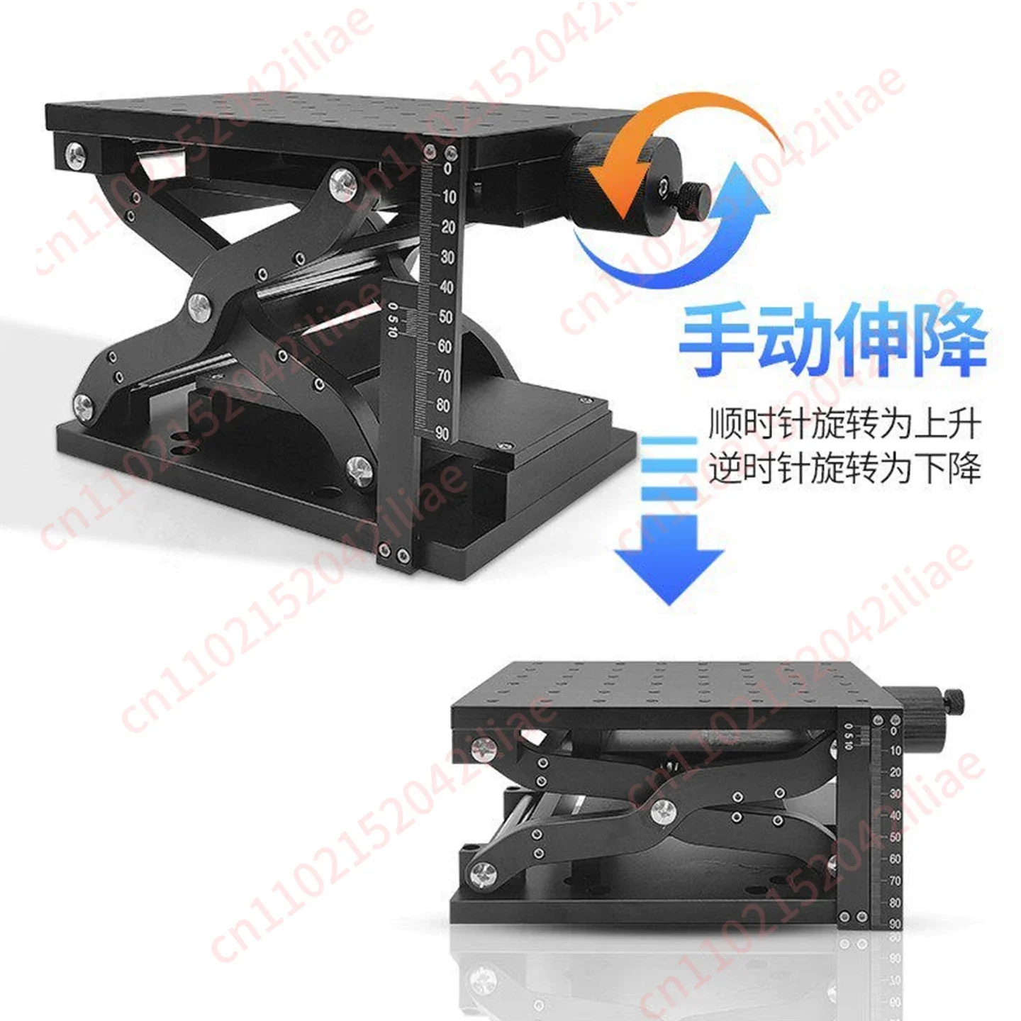 Manual Lift Table Laboratory Scissor Lift Platform Workbench Height Adjustment Positioning Stage