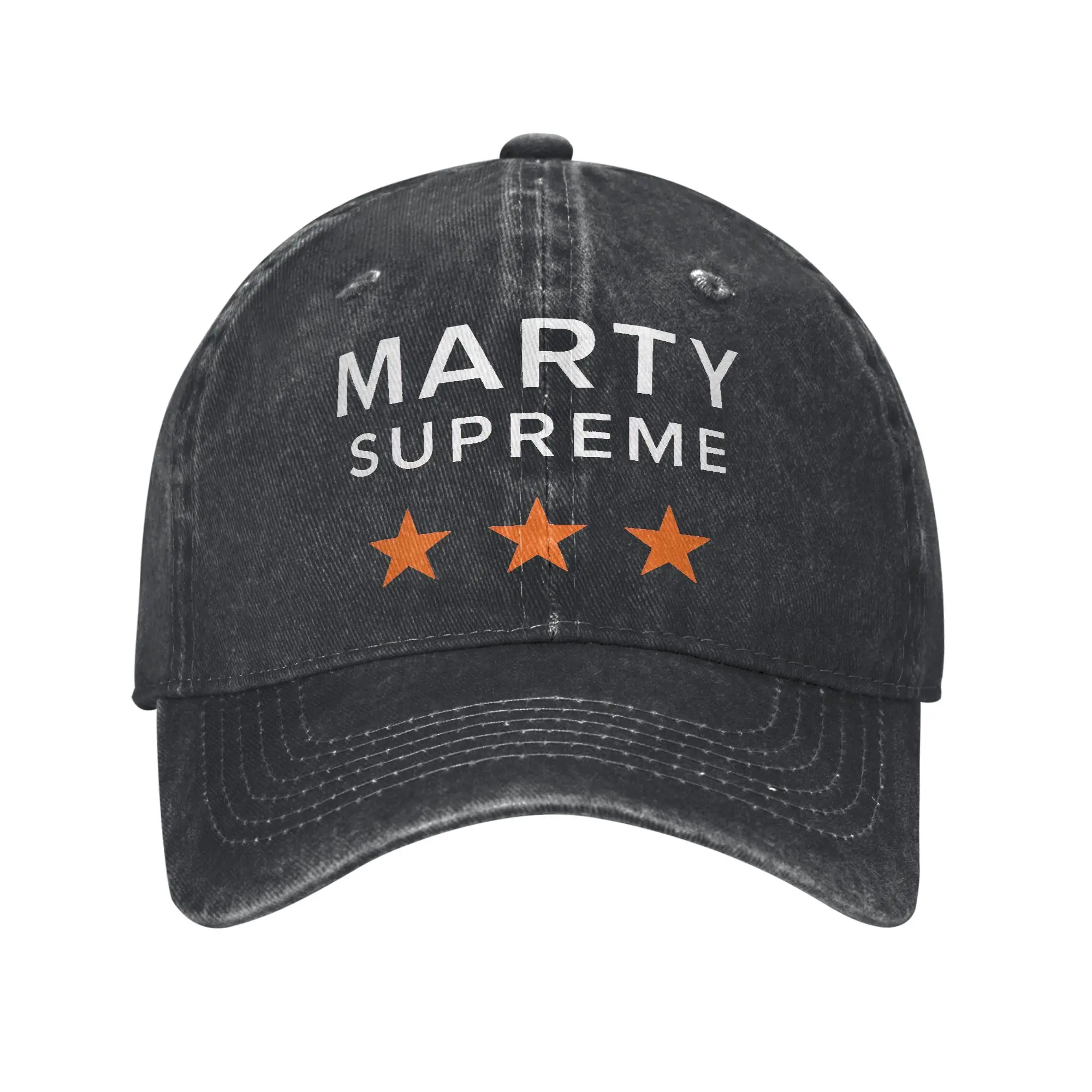 Boné Marty Supreme com estampa de filme para homens e mulheres, chapéu de algodão para uso diário, boné de beisebol ajustável
