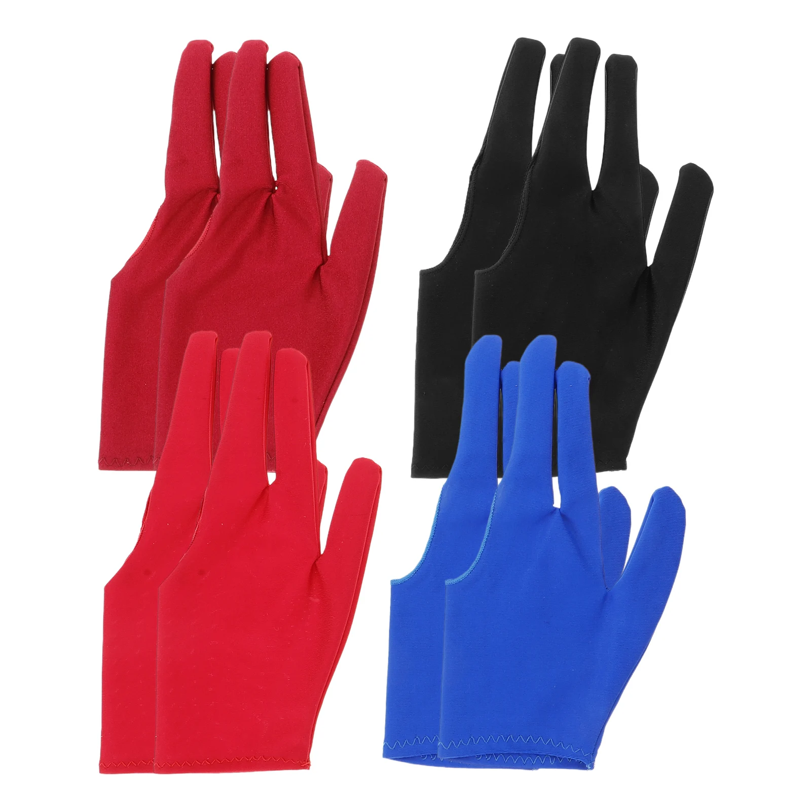 

8Pcs Yoyo Gloves Set Three Finger Comfortable Elastic Anti Slip Gloves for Yoyo Tricks Snooker Professional Cue Accessories