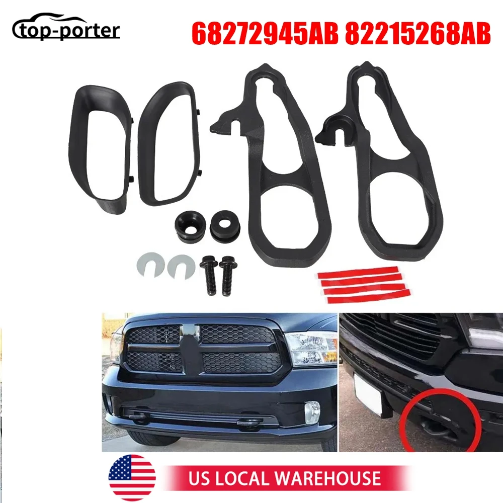 

68272945AB Heavy Tow Hooks With Hardware Front Left Right 82215268AB For Dodge Ram 1500 DT 3.6L 5.7L Engine 2019-2022