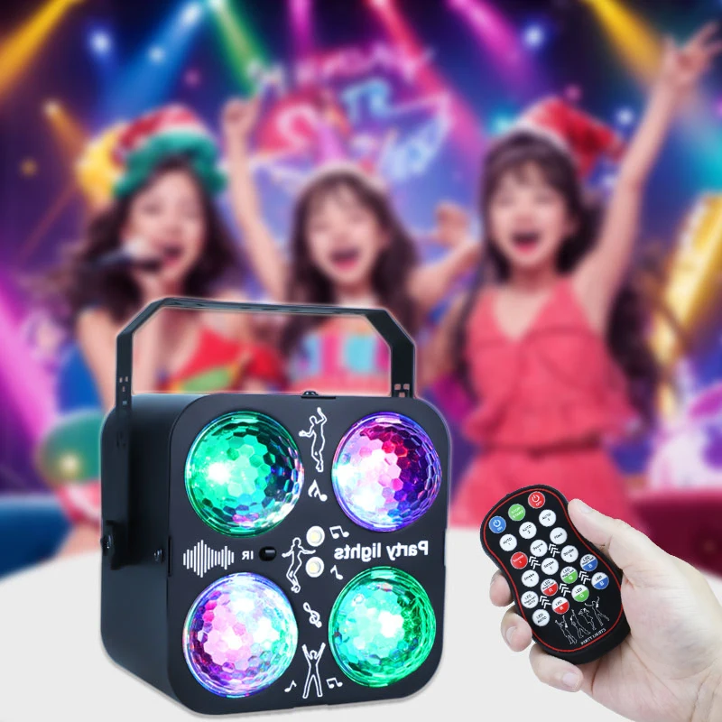 WZSTAR  Hot Selling 4 Eyes Magic Ball Decoration Light Memory Function Disco Light LED Wedding Dance for Bar Club Events