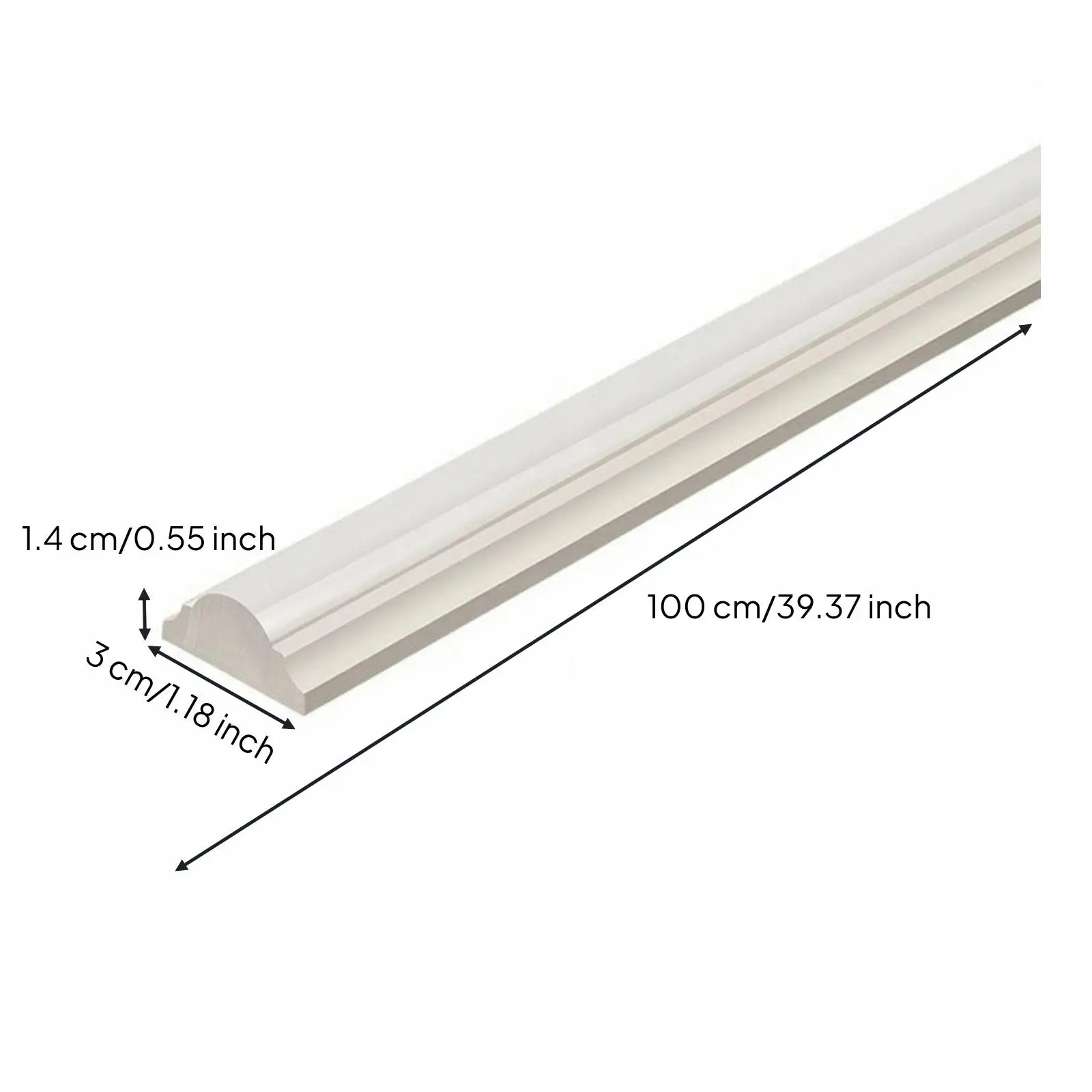 White Glossy Self Adhesive PVC Trim for Interior Wall Border and Ceiling Finish