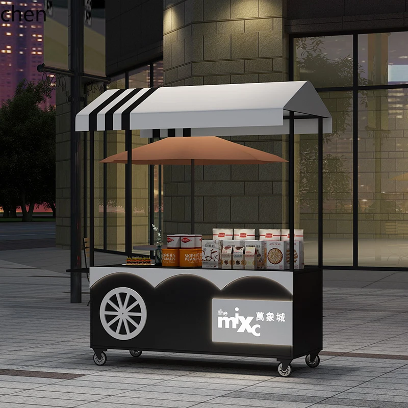 DSA Mobile Stall Food Cart Stall Snacks Night Market Stall Trolley Promotion Display Stand Shopping Mall Outdoor Float