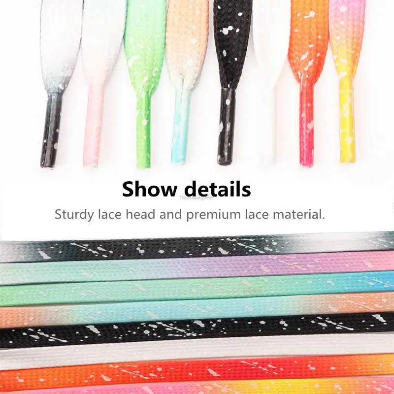 Luminous Shoe laces Glowing Fluorescent Shoelaces for Sneakers Flat Laces Shoes Gradient Shoelace 120/140/160CM Shoestrings