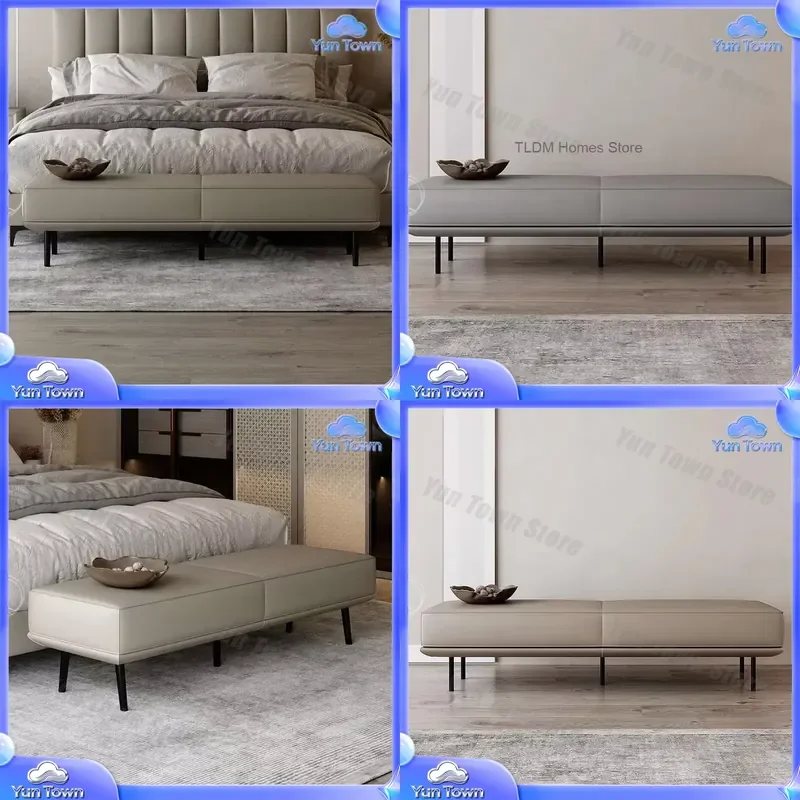 Luxury Rectangle Foot Stool for Nordic Upholstered Comfort Simple Step Stool for European Home Decor Living Room Bedroom Shoe