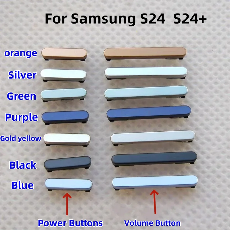 Boutons d'alimentation bouton de Volume pour Samsung Galaxy S24 S24 + S24Plus S24FE S24Ultra SM-S928B S9216U/N boutons de Volume latéraux touches d'alimentation