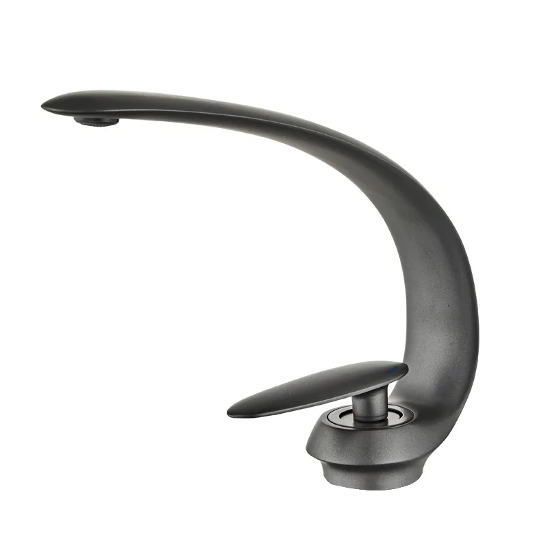 

White Creative Minimalist All Copper Bathroom Household Hot and Cold Faucet Toilet Washbasin Washbasin Basin Basin