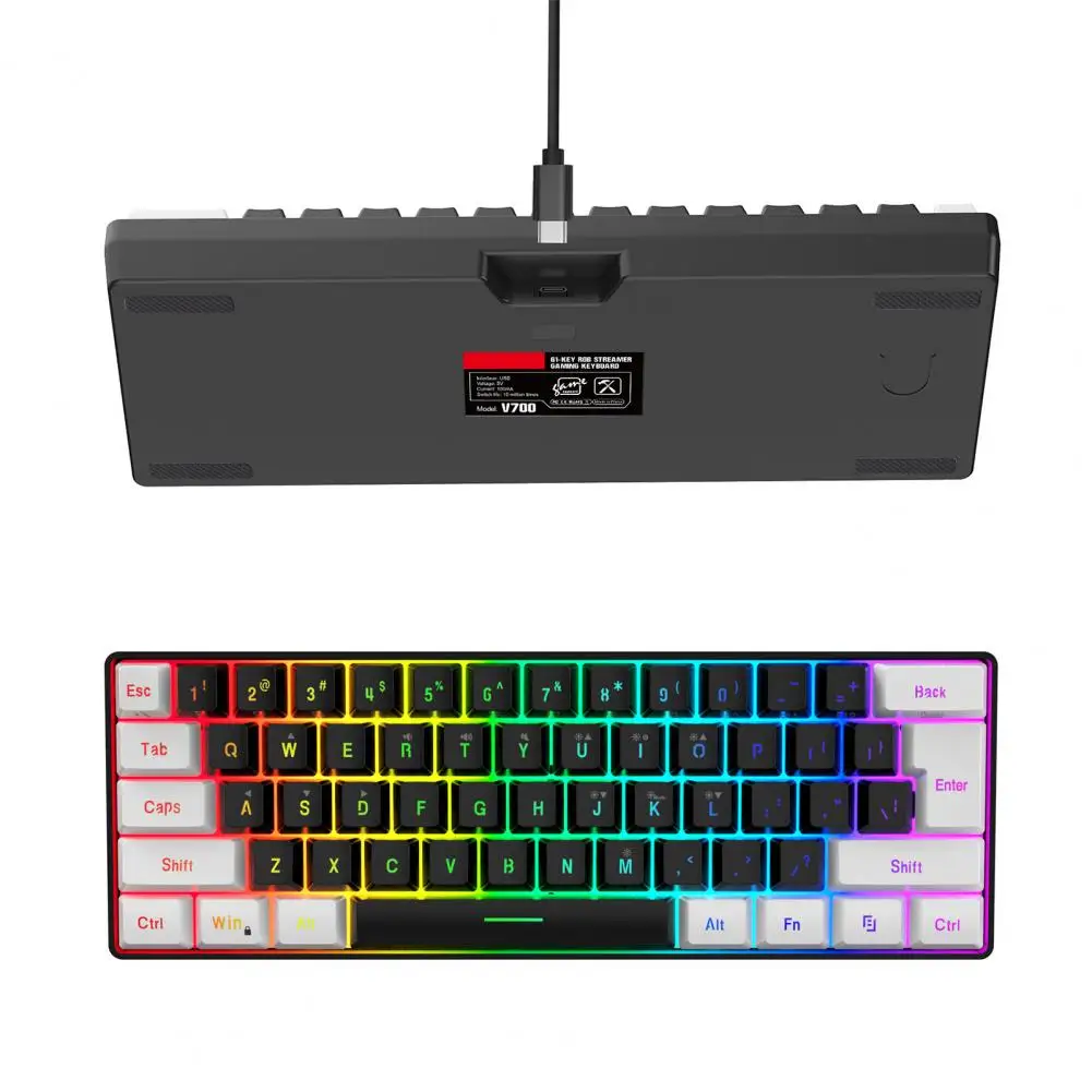 Imagem -05 - Teclado Mecânico Impermeável Profissional do Jogo Rgb Prendido Vida Longa do Botão pc Uso com pc