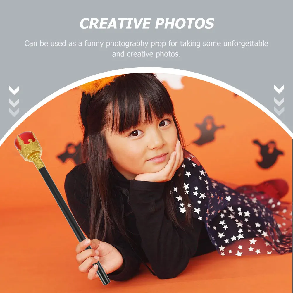 4 قطع كيد كينج كوسبلاي صولجان خفيف الوزن محمول مجوف لحفلة الهالوين مرحلة الأداء دعامة الصولجان