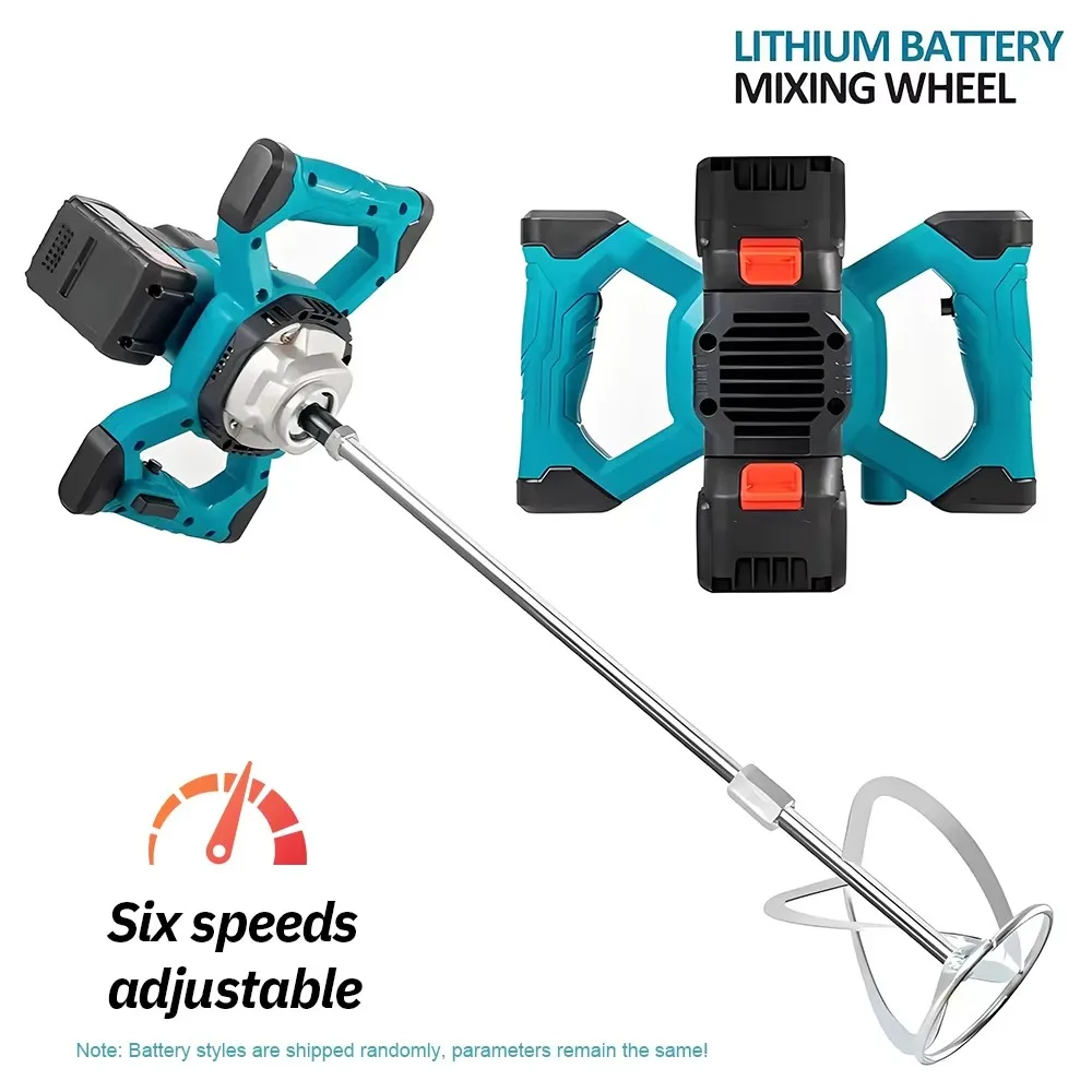 خلاط الخرسانة الكهربائية المحمولة المحمولة خلاط الاسمنت الخرساني 6 سرعات آلة خلط الجص والجص أداة تقليب الطلاء #1