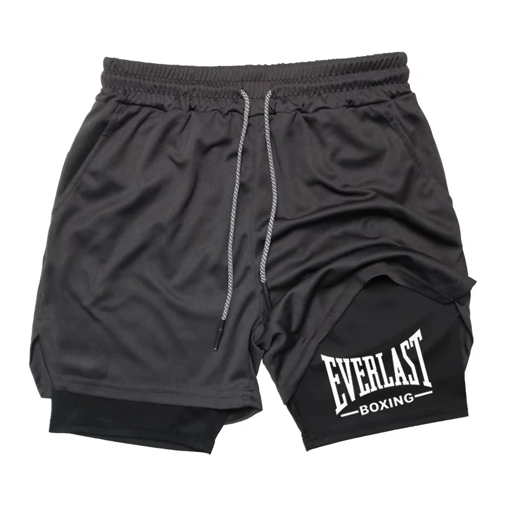 

Men's Fashion Sports Shorts EVERLAST Printed Sports Shorts Double layer Quick drying Comfortable Basketball Muscle Fitness
