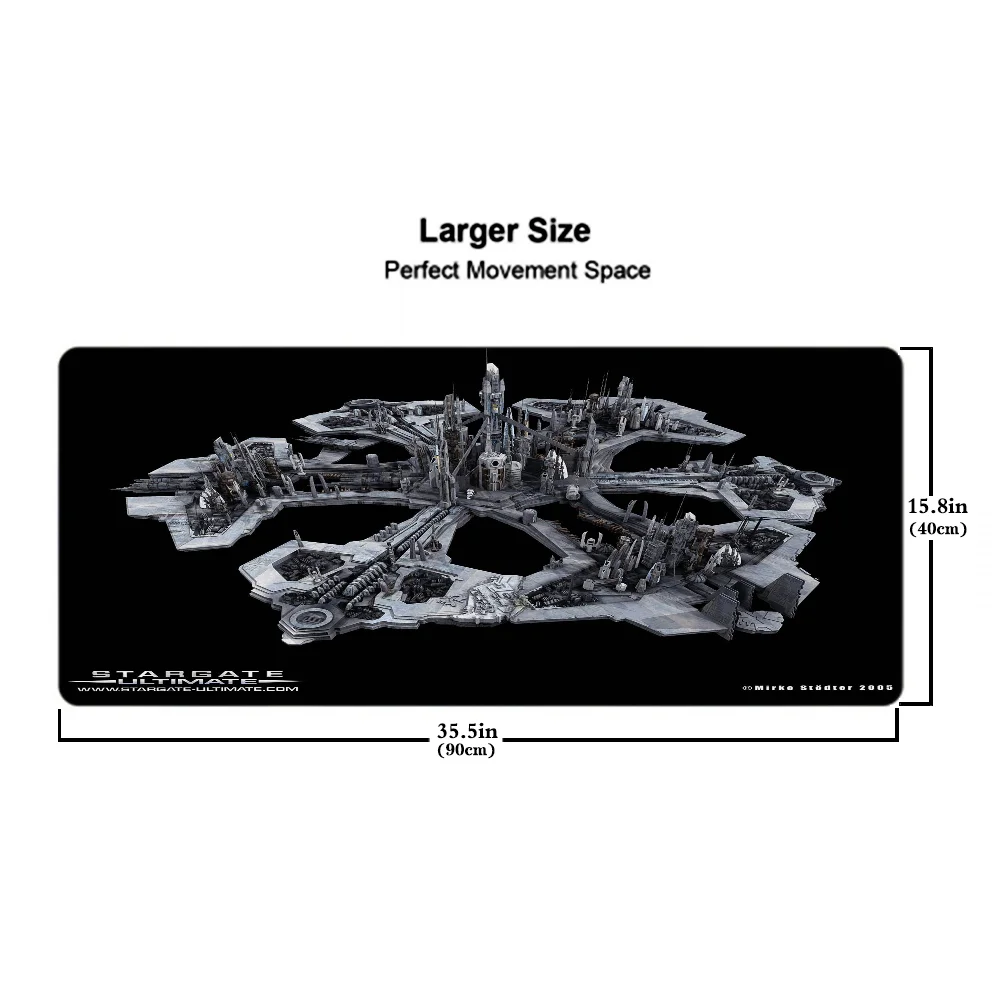 Stargate Earth SG1 Mousepad Mouse Pad Extended Gaming Keyboard Mat Besar 90X40Cm XXL Gamer Mousepad