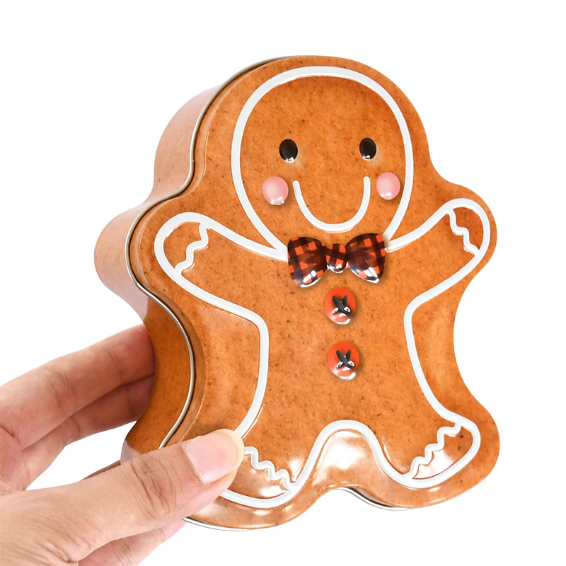 Christmas Gingerbread Iron Candy Boxes Merry Christmas Decorations for Home New Year Xmas Gifts Box Christmas Ornaments Navidad images - 6