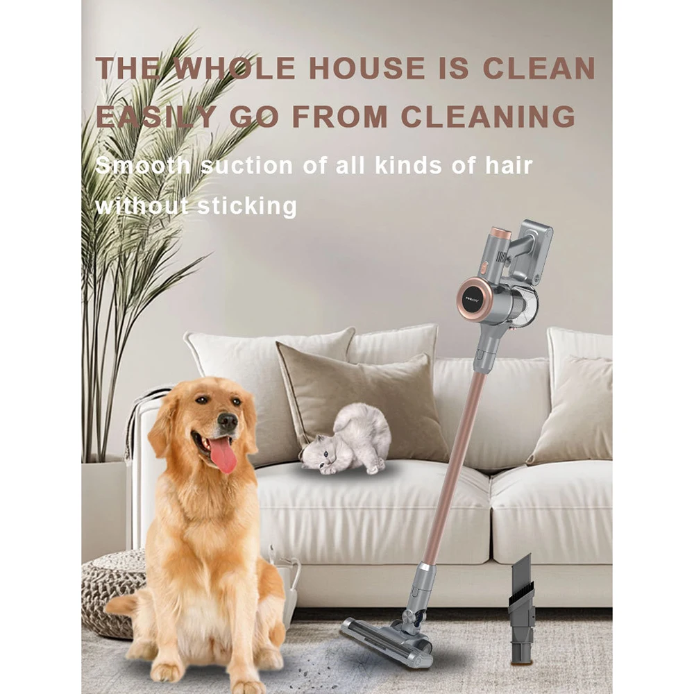 Cordless Vacuum Cleaner, Vacuum Cleaner with Charging Function, Suitable for Carpets, Pet Hair, Hard Floors and Animal Hair