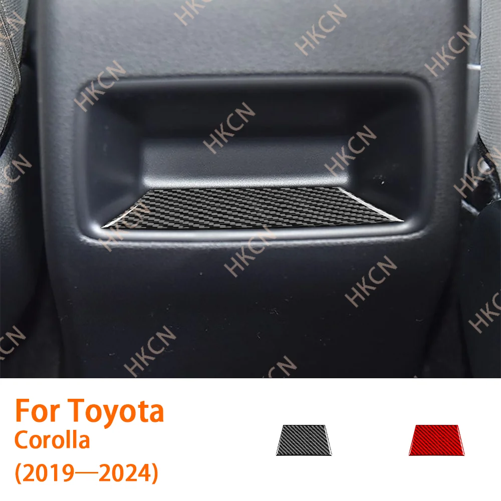 

Carbon Fiber Rear Armrest Groove Pad Decal Car Interior Accessories Cover Trim Sticker Modification For Toyota Corolla 2019—2024